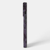 Etui iPhone 13 Pro Noir et violet ondulé (Côté gauche)