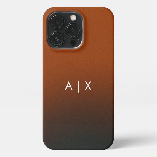 Etui iPhone 13 Pro Nom de couple simple monogrammé (Verso)