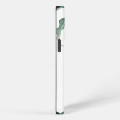 Etui iPhone 13 Pro Nom de monogramme de feuilles tropicales vertes (Côté droit)