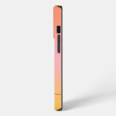 Etui iPhone 13 Pro Nom Script Texte Monogramme Dégradé Ombre Orange (Côté gauche)
