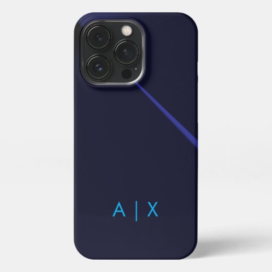 Etui iPhone 13 Pro Nom simple de couple monogrammé (Verso)