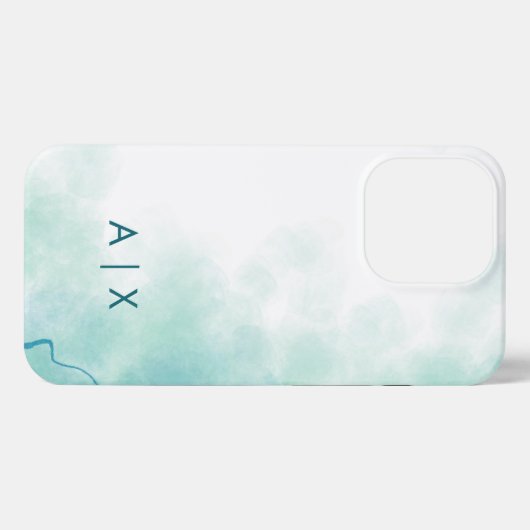 Etui iPhone 13 Pro Nom simple de couple monogrammé (Verso Horizontal)