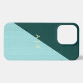 Etui iPhone 13 Pro Nom simple de couple monogrammé (Verso Horizontal)