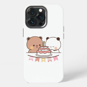 Etui iPhone 13 Pro nouveau couple ours et panda bubu dudu