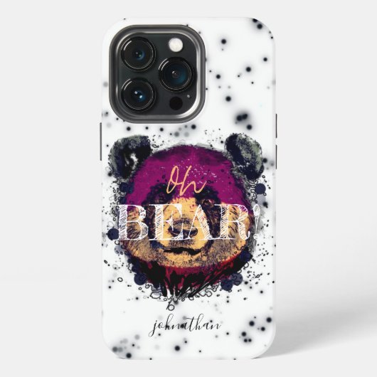 Etui iPhone 13 Pro "OH OURS" | Funny Cool Panda Monogramme (Dos)