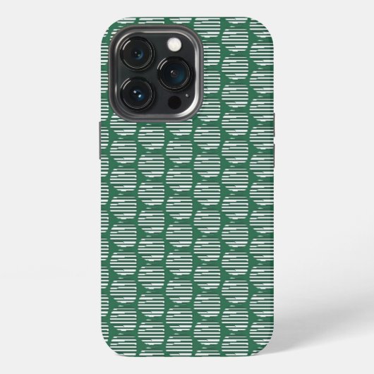 Etui iPhone 13 Pro Orbes Vertes d'Interférence (Dos)