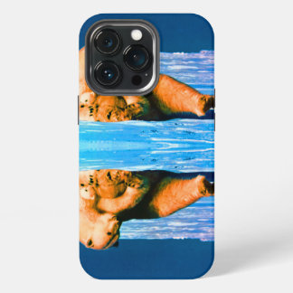 Etui iPhone 13 Pro Ours polaire mère vintage USA Alaska