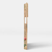 Etui iPhone 13 Pro Page de journal de récupération avec fleurs + oise (Côté droit)