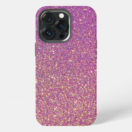 Etui iPhone 13 Pro Paillette rose (Dos)