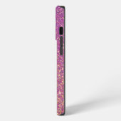 Etui iPhone 13 Pro Paillette rose (Côté gauche)