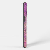Etui iPhone 13 Pro Paillette rose (Côté droit)