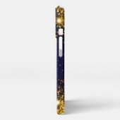 Etui iPhone 13 Pro Paillettes dorées et scintillements (Côté gauche)