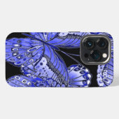 Etui iPhone 13 Pro Papillon bleu (Verso Horizontal)