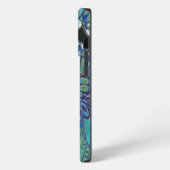 Etui iPhone 13 Pro Papillon sarcelle (Côté gauche)