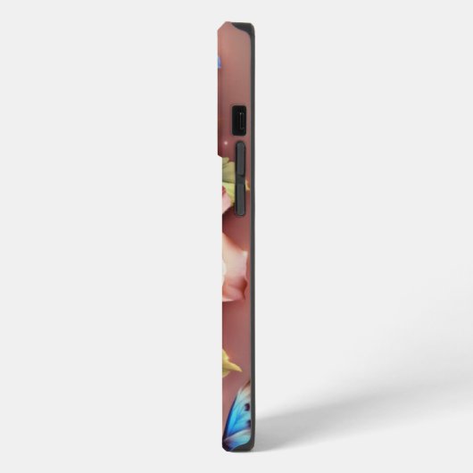 Etui iPhone 13 Pro Papillons & Fleurs (Côté gauche)