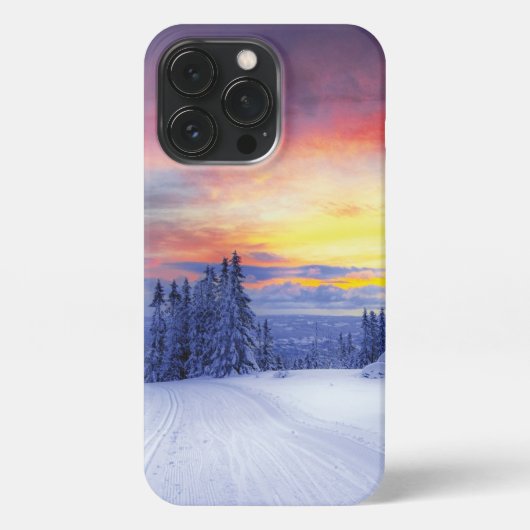Etui iPhone 13 Pro Paysage hivernal (Verso)