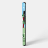 Etui iPhone 13 Pro Père noël sur skateboard (Côté gauche)