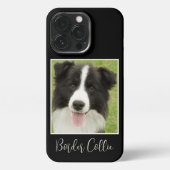 Etui iPhone 13 Pro Photo Collie frontière mignonne (Verso)