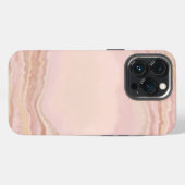 Etui iPhone 13 Pro Pierre de marbre rose Geode Blush (Verso Horizontal)