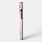 Etui iPhone 13 Pro Pierre de marbre rose Geode Blush (Côté gauche)