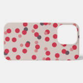 Etui iPhone 13 Pro pink and gray dots (Verso Horizontal)