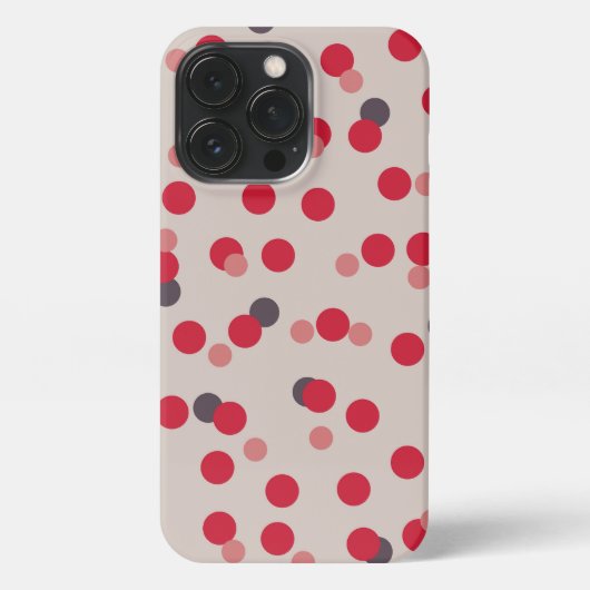 Etui iPhone 13 Pro pink and gray dots (Verso)
