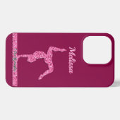 Etui iPhone 13 Pro Pink Gymnastique Fille Éperche Balancier (Verso Horizontal)