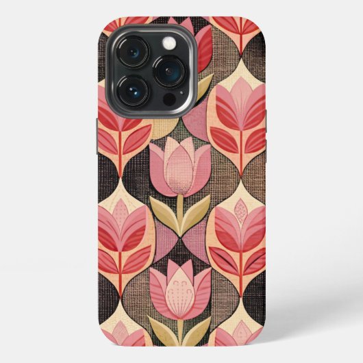 Etui iPhone 13 Pro Pink Tulips (Dos)