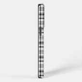 Etui iPhone 13 Pro Plaid Noir & Blanc Classique (Côté droit)