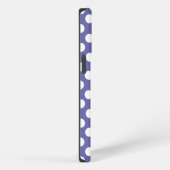 Etui iPhone 13 Pro points noirs blancs et pourpre bleu outremer (Côté droit)