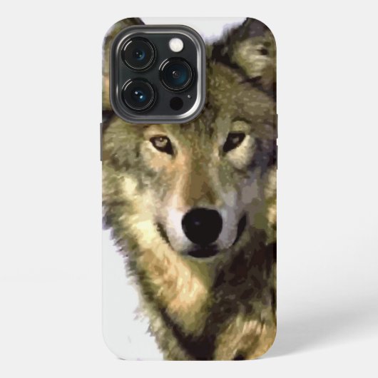 Etui iPhone 13 Pro Portrait de loup (Dos)