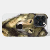 Etui iPhone 13 Pro Portrait de loup (Verso Horizontal)