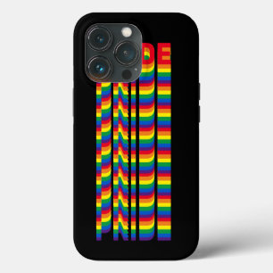 Etui iPhone 13 Pro Pride lgbt lgbtq queer drapeau gay motif noir
