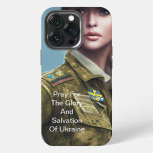 Etui iPhone 13 Pro Priez pour la gloire et le salut du Coque ukrainie