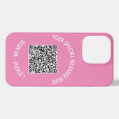 Etui iPhone 13 Pro QR Code Votre Message Spécial Cadeau Moderne Surpr (Verso Horizontal)