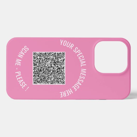 Etui iPhone 13 Pro QR Code Votre Message Spécial Cadeau Moderne Surpr (Verso Horizontal)