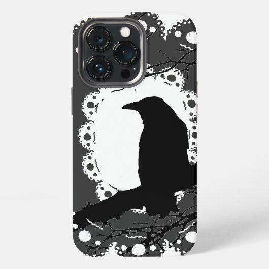 Etui iPhone 13 Pro Raven Lace B & W (Dos)