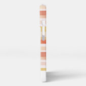 Etui iPhone 13 Pro Rayures D'Aquarelle Avec Nom (Côté gauche)