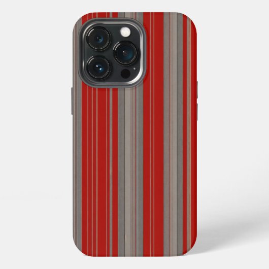 Etui iPhone 13 Pro rayures rouges et marron (Dos)