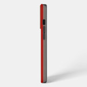 Etui iPhone 13 Pro rayures rouges et marron (Côté gauche)