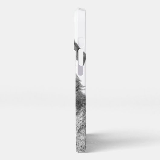 Etui iPhone 13 Pro Refined Monochrome Large Mixed Breed Canine (Côté gauche)