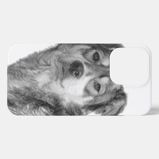 Etui iPhone 13 Pro Refined Monochrome Large Mixed Breed Canine (Verso Horizontal)