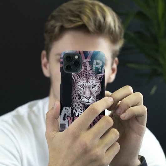 Etui iPhone 13 Pro Reste fort léopard