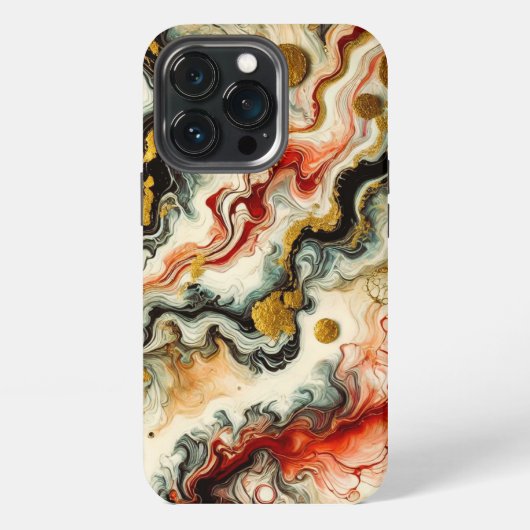 Etui iPhone 13 Pro Rivières dorées (Dos)
