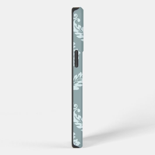 Etui iPhone 13 Pro Rococo Damask Art I Duck Egg Blue+Teal (Côté droit)