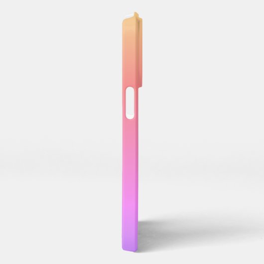 Etui iPhone 13 Pro Rose et violet élégant dégradé pastel monogrammé (Côté droit)