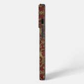 Etui iPhone 13 Pro Rustic Antique Oriental Persian Red Pattern (Côté gauche)