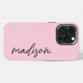 Etui iPhone 13 Pro Script Simple Moderne Design Design Design Rose Cl (Verso Horizontal)