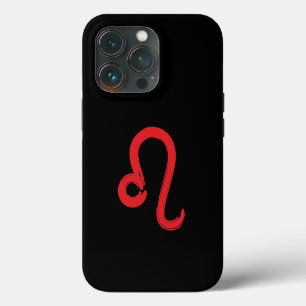 Etui iPhone 13 Pro Signe du zodiaque LEO rouge Anniversaire juillet a