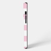 Etui iPhone 13 Pro Simple moderne tendance Monogramme rose raype (Côté gauche)